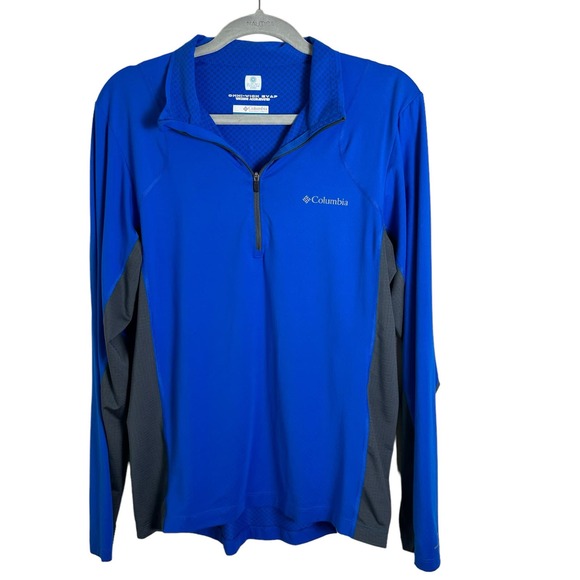 Columbia Other - Columbia OmniWick OmniFreeze Zero Blue Performance Long Sleeve Shirt Mens Small